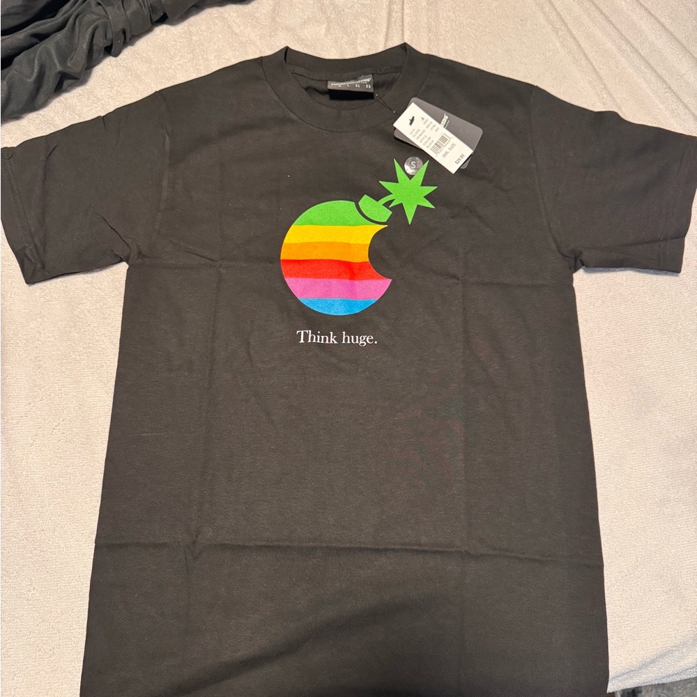 The Hundreds Black Tee with Rainbow Bomb Design